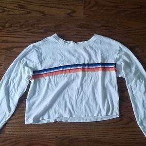 Long Sleeve White Crop Top